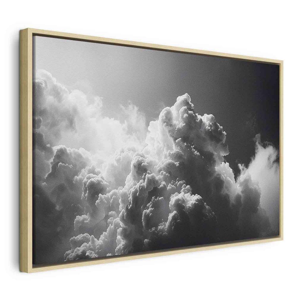 Canvas Print - Extraordinary Phenomenon: The Sun Illuminating Dark Clouds