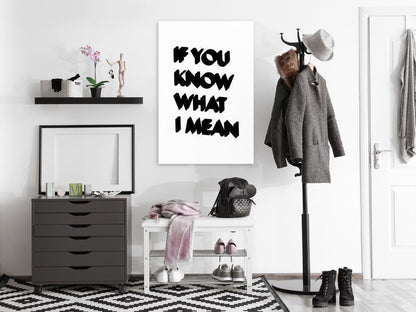 Canvas Print - If You Know What I Mean (1 Part) Vertical-ArtfulPrivacy-Wall Art Collection