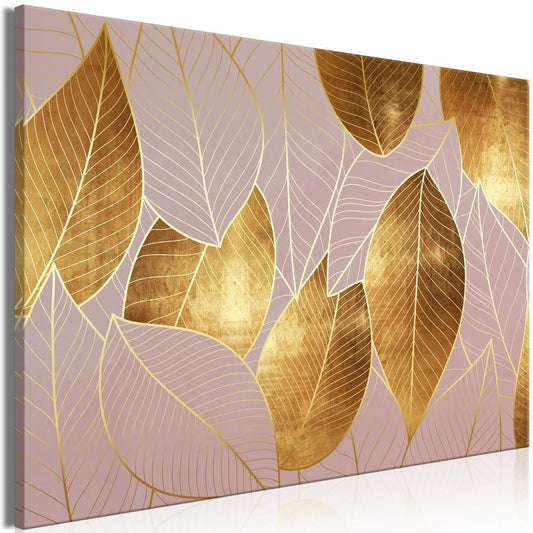 Canvas Print - Precious Leaves (1 Part) Wide-ArtfulPrivacy-Wall Art Collection