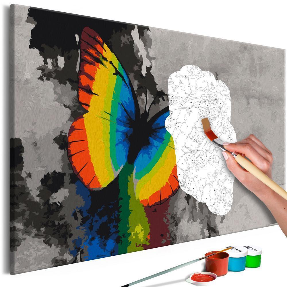 Start learning Painting - Paint By Numbers Kit - Colourful Butterfly - new hobby