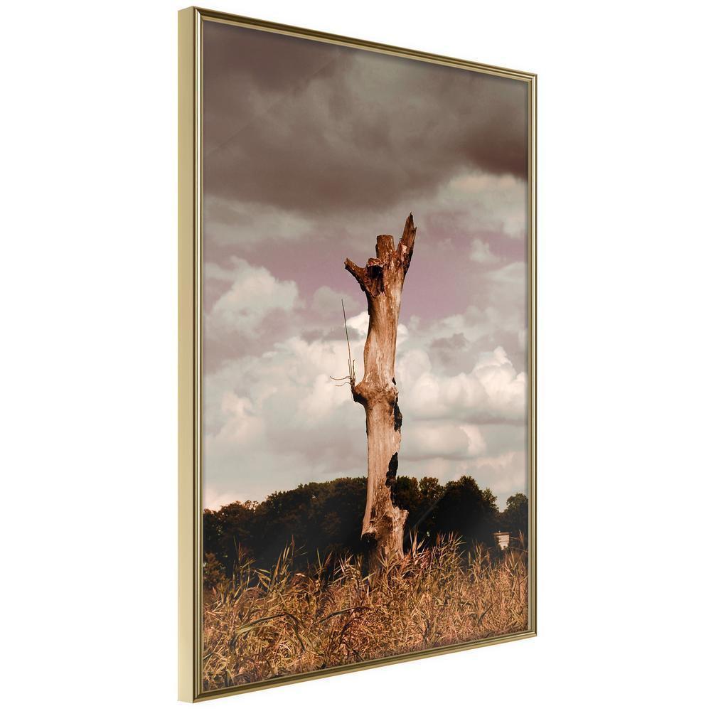 Autumn Framed Poster - Loneliness in Nature-artwork for wall with acrylic glass protection