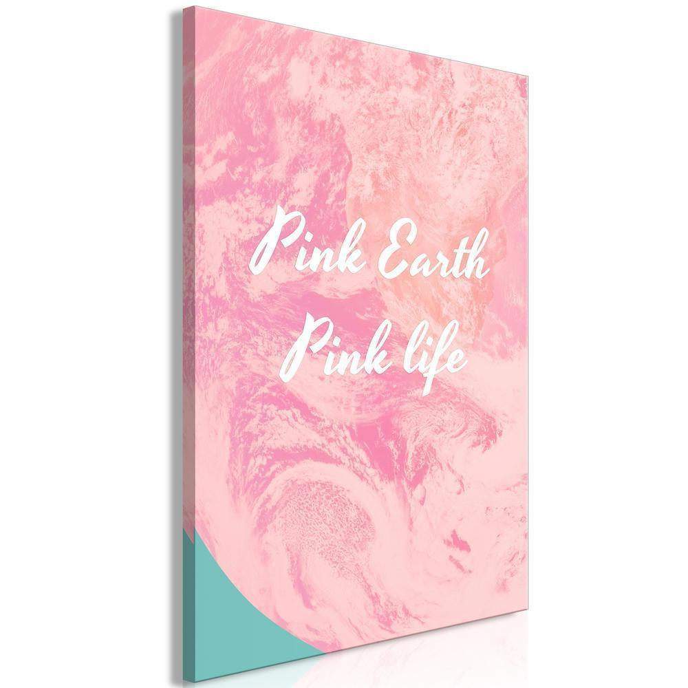 Canvas Print - Pink Earth Pink Life (1 Part) Vertical-ArtfulPrivacy-Wall Art Collection
