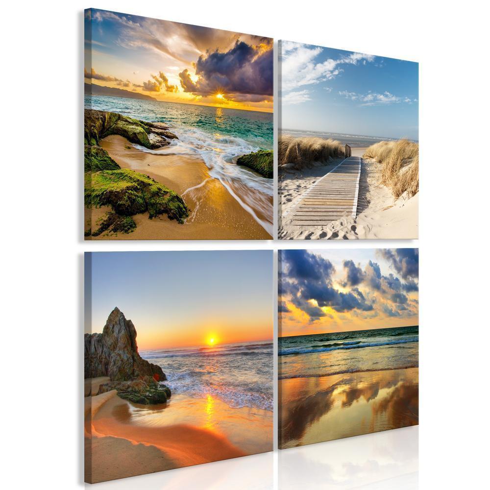 Canvas Print - Calmness of the Sea (4 Parts)-ArtfulPrivacy-Wall Art Collection