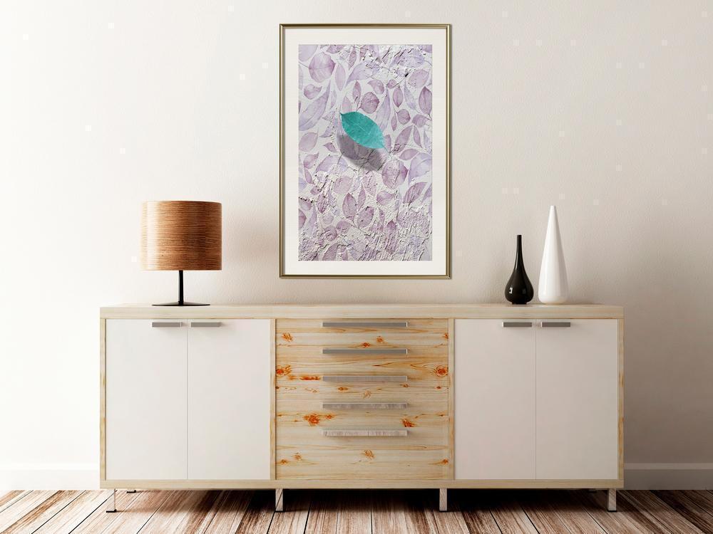 Botanical Wall Art - Floating Leaf II-artwork for wall with acrylic glass protection