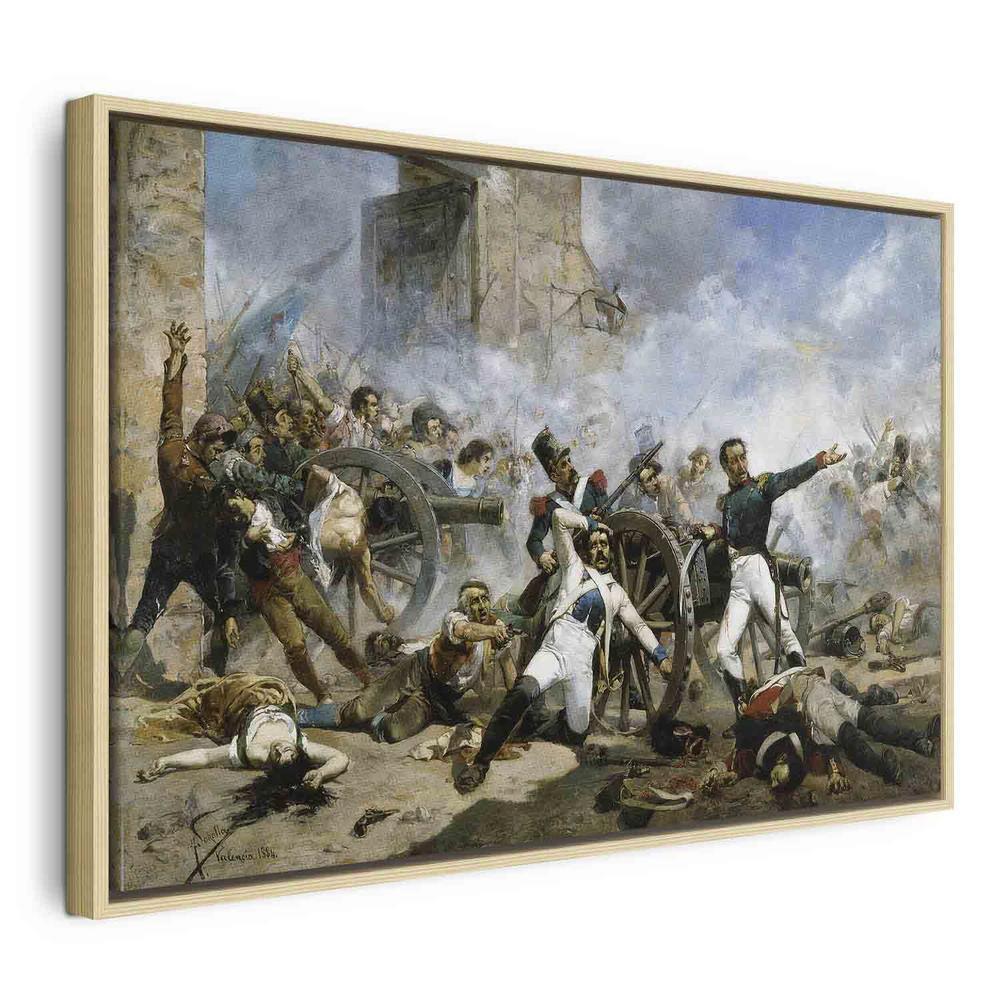 Canvas Print - The death of Pedro Velarde y Santillán during the defence of the Monteleon Artillery Barracks (Joaquín Sorolla y Bastida)