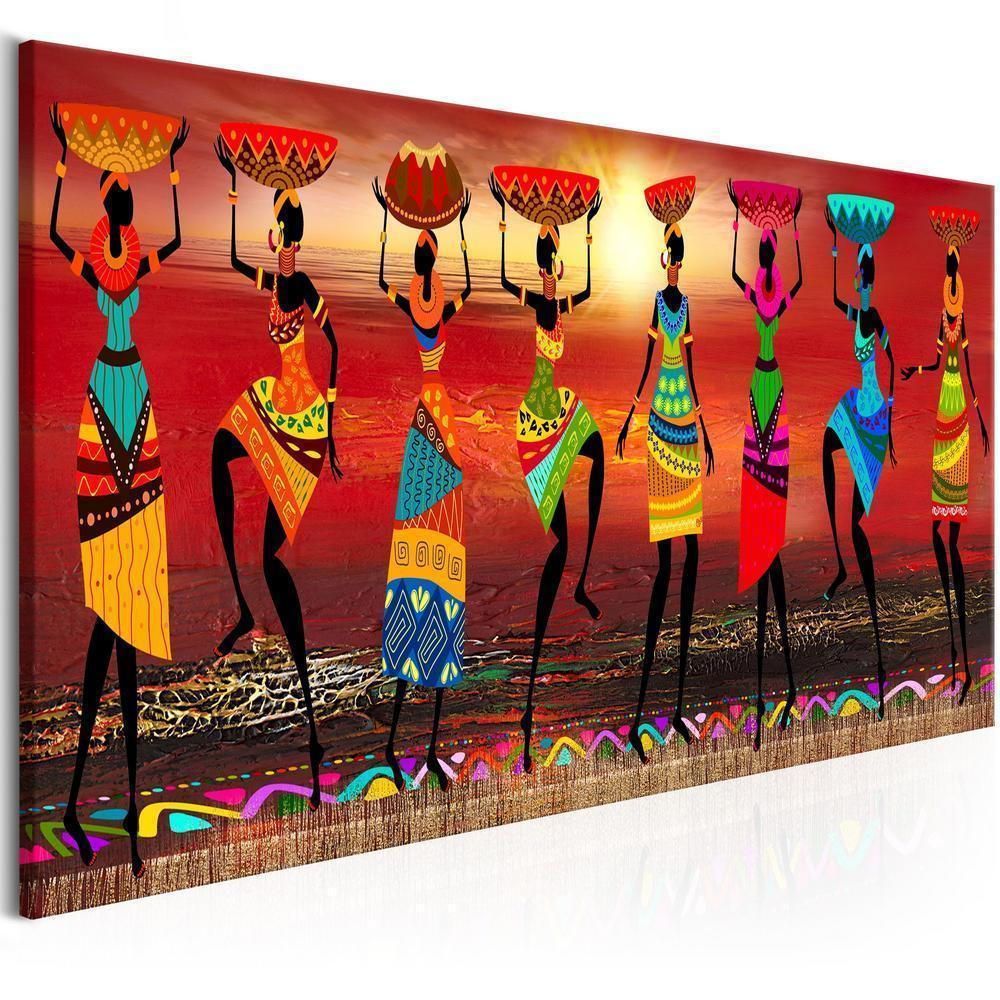 Canvas Print - African Women Dancing-ArtfulPrivacy-Wall Art Collection