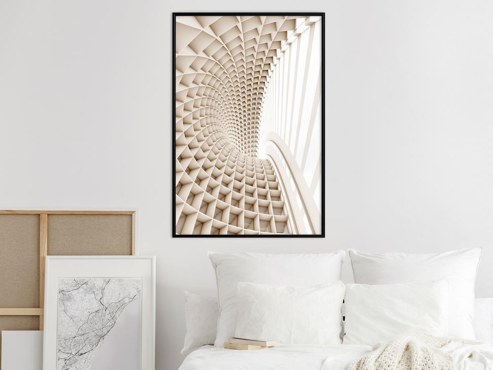 Abstract Poster Frame - Curved Library-artwork for wall with acrylic glass protection