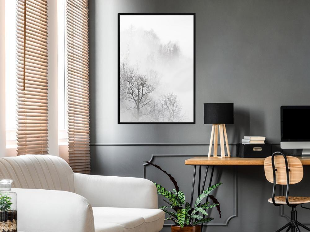 Winter Design Framed Artwork - Zero Visibility-artwork for wall with acrylic glass protection
