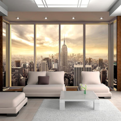 Wall Mural - Morning and skyscrapers-Wall Murals-ArtfulPrivacy