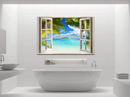 Canvas Print - Window: Sea View-ArtfulPrivacy-Wall Art Collection