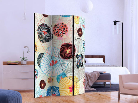 Decorative partition-Room Divider - A breath of summer-Folding Screen Wall Panel by ArtfulPrivacy