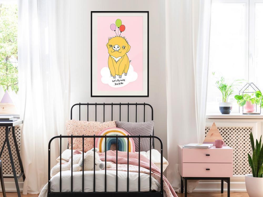 Nursery Room Wall Frame - Birthday Wish-artwork for wall with acrylic glass protection