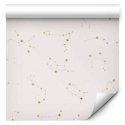 Wallpaper - Star Map - Delicate Constellations in Warm Shades