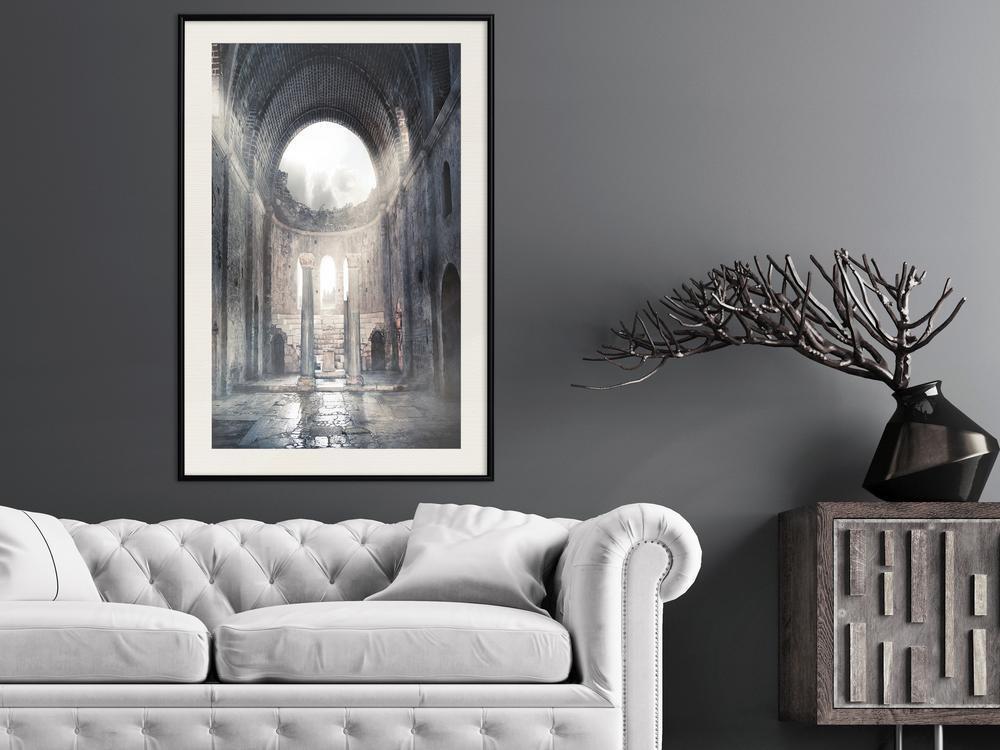 Photography Wall Frame - Ruins of a Cathedral-artwork for wall with acrylic glass protection