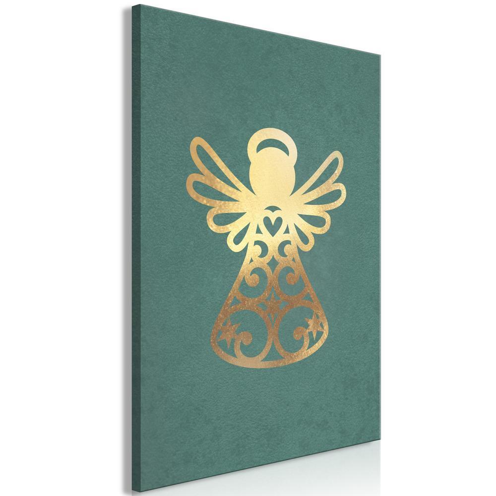 Canvas Print - Angelic Christmas (1 Part) Vertical-ArtfulPrivacy-Wall Art Collection