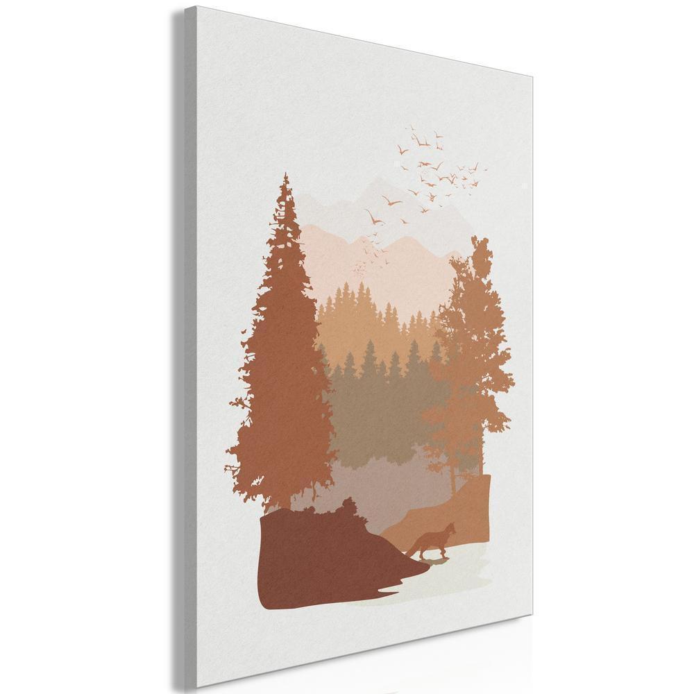 Canvas Print - Autumn in the Mountains (1 Part) Vertical-ArtfulPrivacy-Wall Art Collection