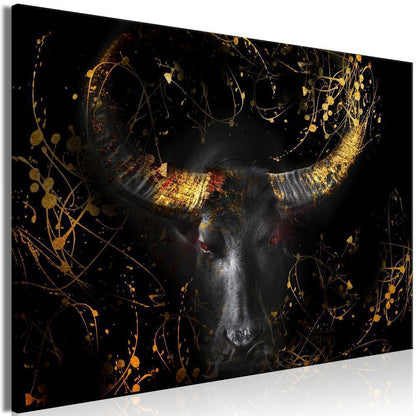 Canvas Print - Enraged Bull (1 Part) Vertical - Third Variant-ArtfulPrivacy-Wall Art Collection