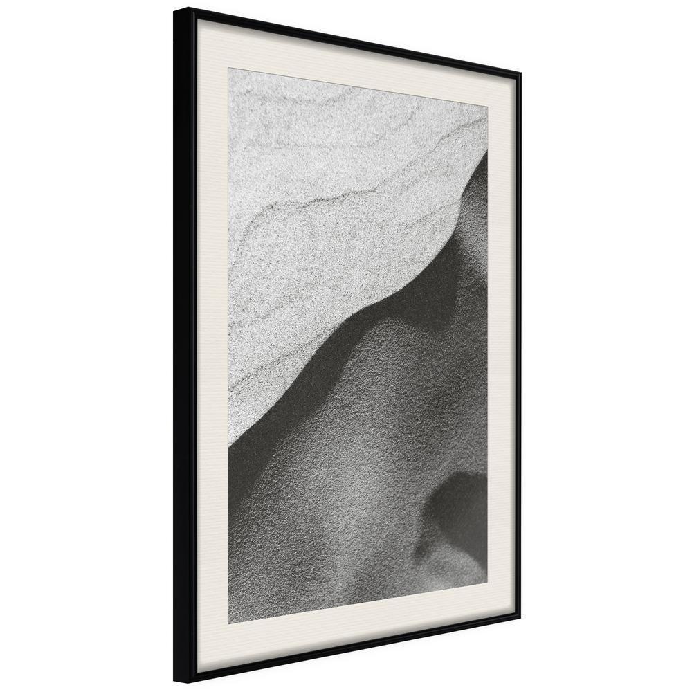 Black and White Framed Poster - Beauty of the Desert-artwork for wall with acrylic glass protection