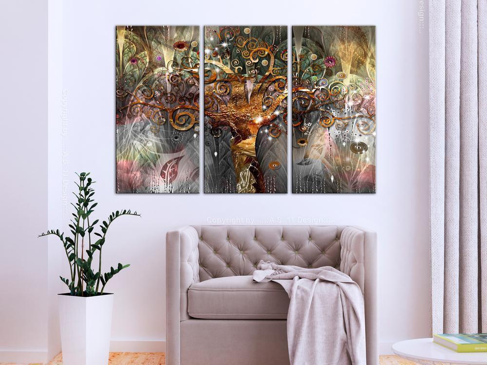 Canvas Print - Golden Tree (3 Parts)-ArtfulPrivacy-Wall Art Collection