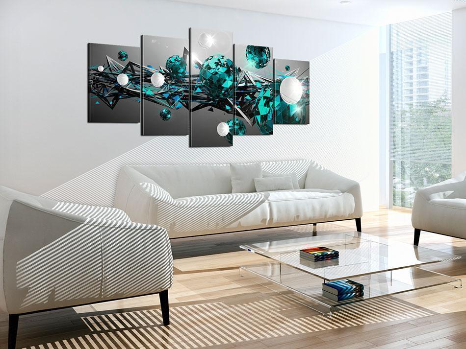 Canvas Print - Turquoise Solar System-ArtfulPrivacy-Wall Art Collection