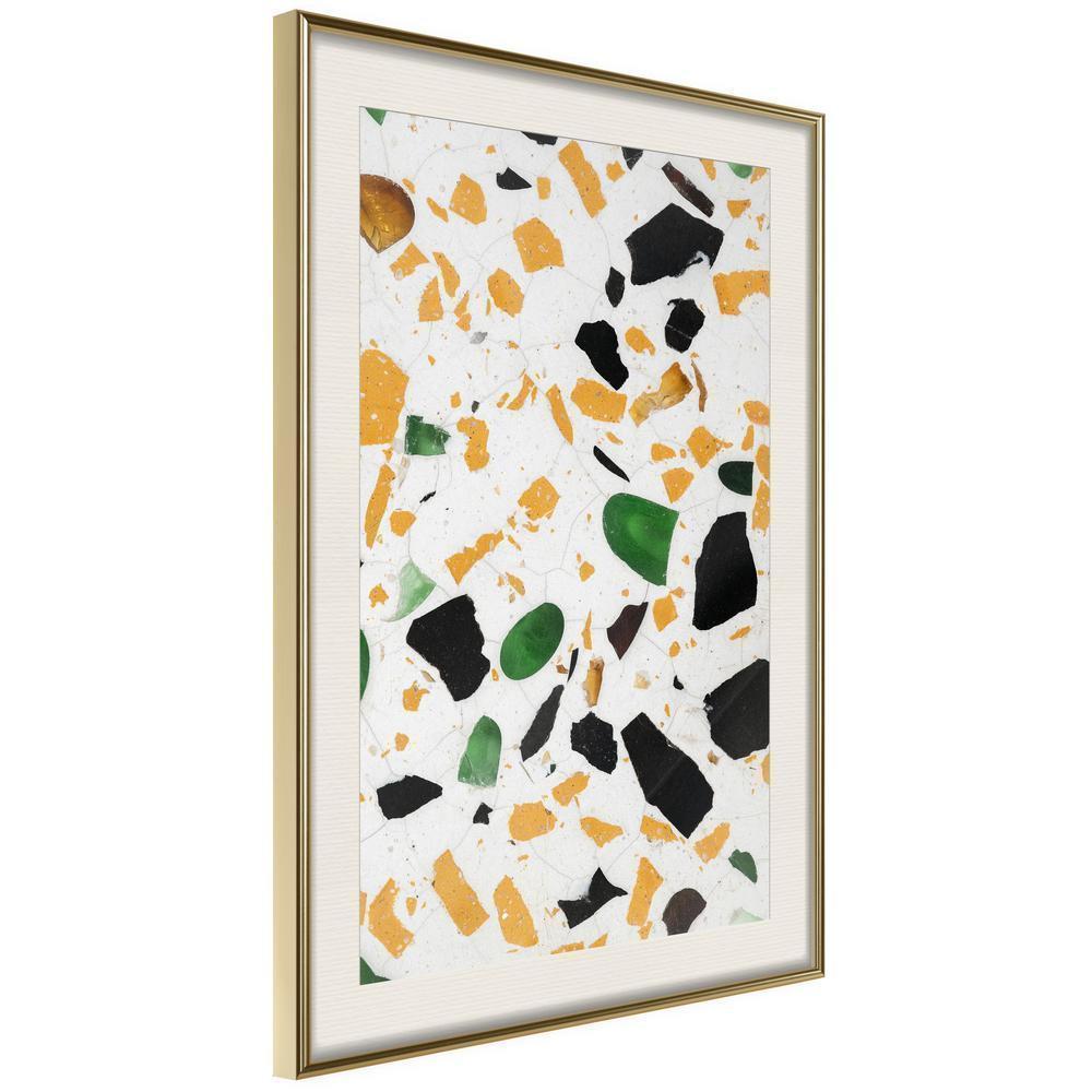 Abstract Poster Frame - Terrazzo Close-Up-artwork for wall with acrylic glass protection