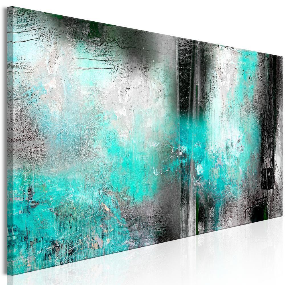 Canvas Print - Turquoise Fog (1 Part) Narrow-ArtfulPrivacy-Wall Art Collection