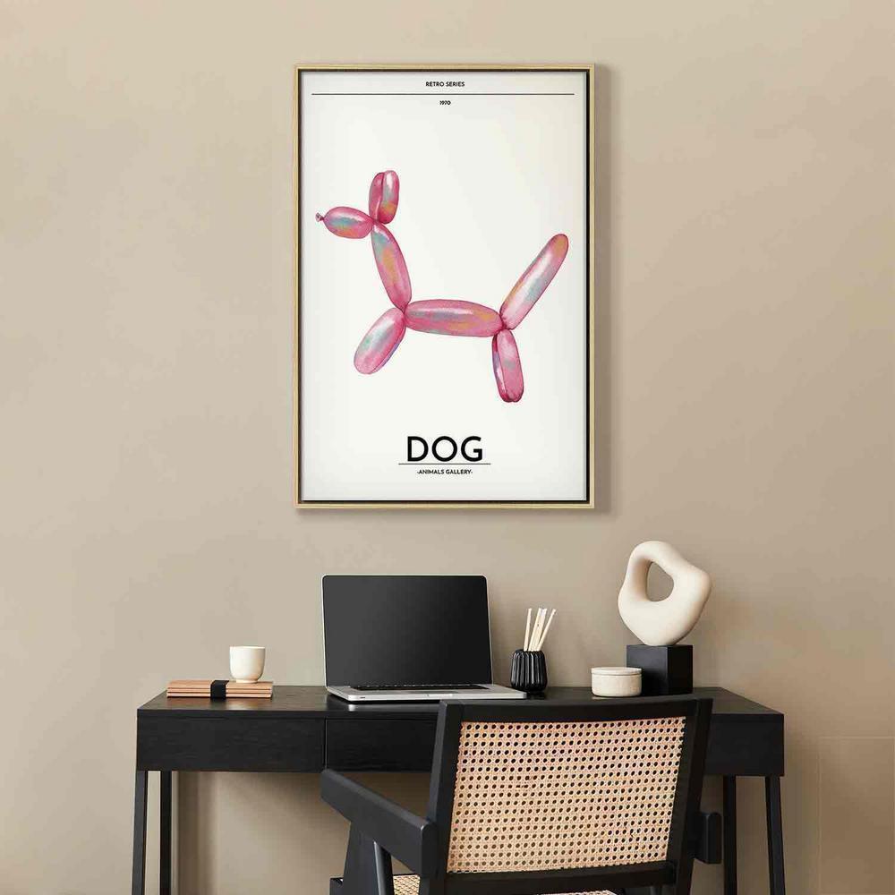 Canvas Print - Holo-Dog - Colorful Dog in Retro Style