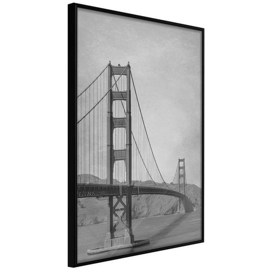 Wall Art Framed - Bridge in San Francisco II-artwork for wall with acrylic glass protection