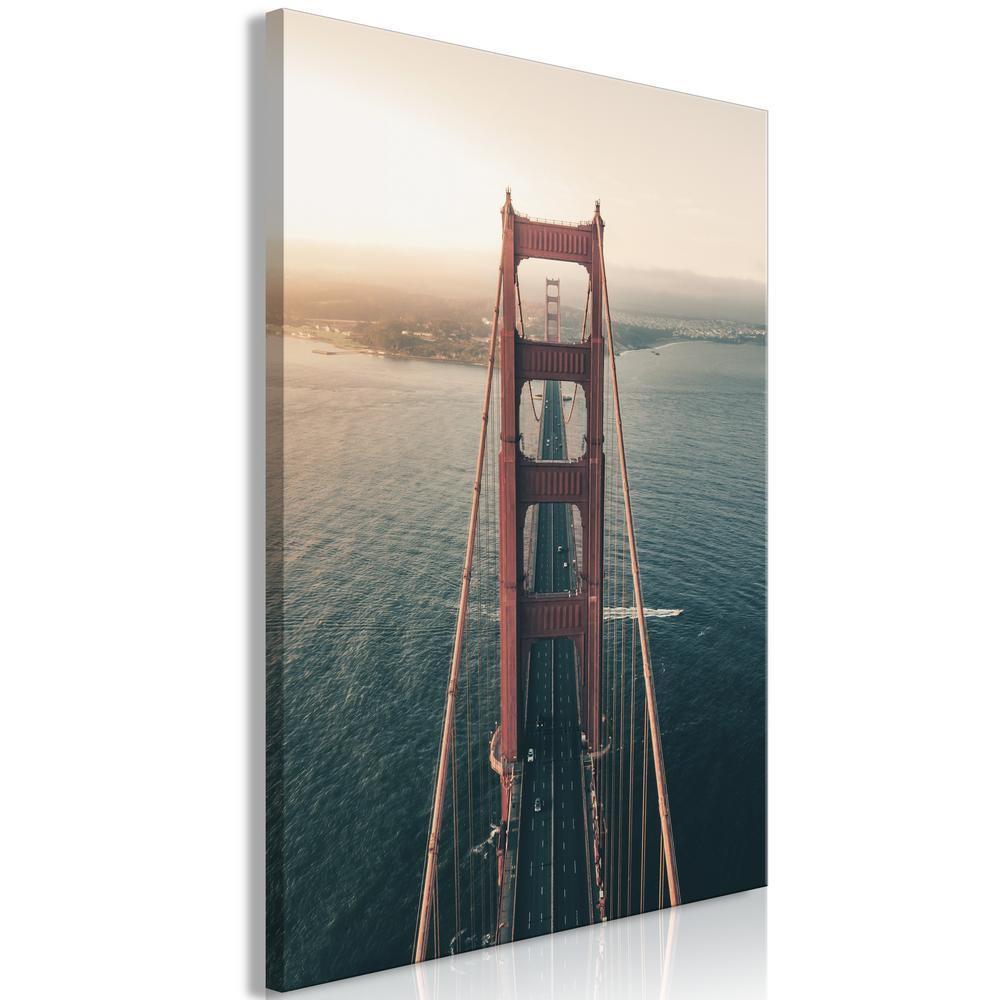 Canvas Print - Golden Gate Bridge (1 Part) Vertical-ArtfulPrivacy-Wall Art Collection