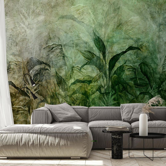 Wall Mural - Green Fog-Wall Murals-ArtfulPrivacy