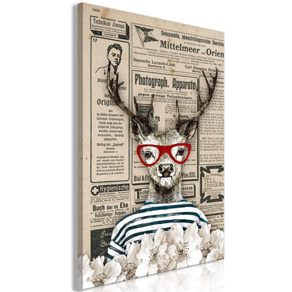 Canvas Print - Deer Sailor (1 Part) Vertical-ArtfulPrivacy-Wall Art Collection