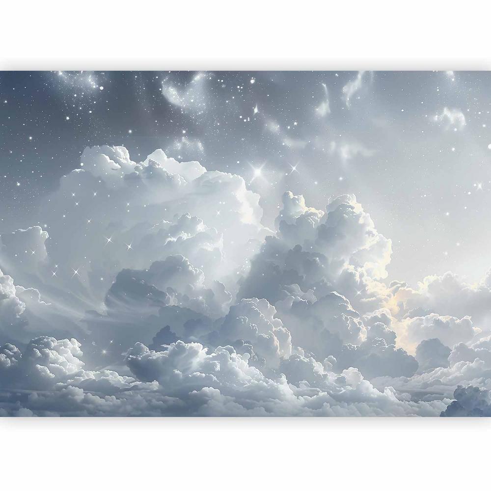 Wall Mural - Astral Calm: Stars Scattered Over Delicate Clouds