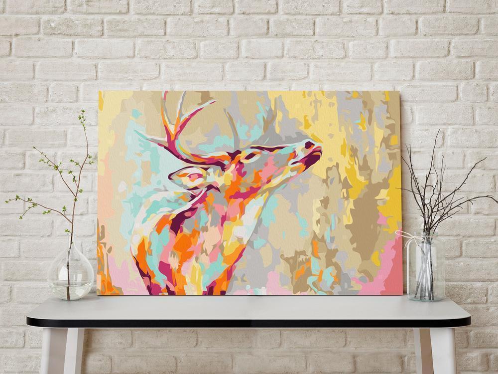 Start learning Painting - Paint By Numbers Kit - Proud Deer - new hobby