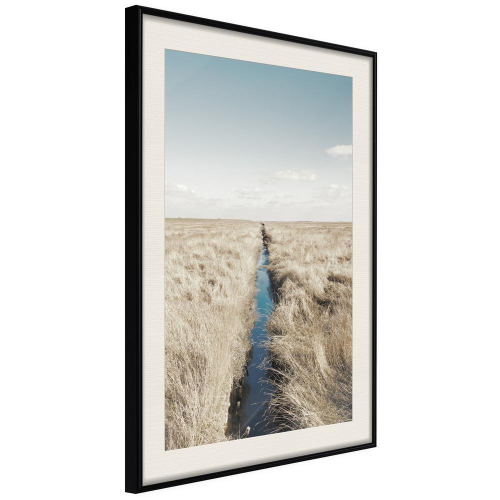 Framed Art - Drainage Ditch-artwork for wall with acrylic glass protection