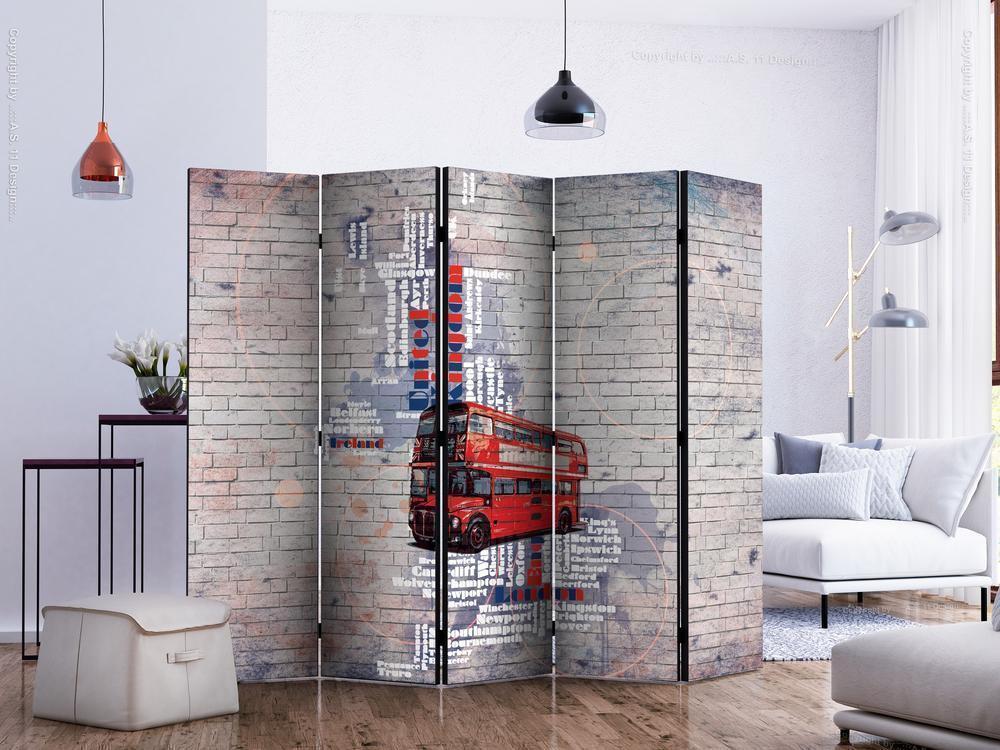Decorative partition-Room Divider - My London II-Folding Screen Wall Panel by ArtfulPrivacy