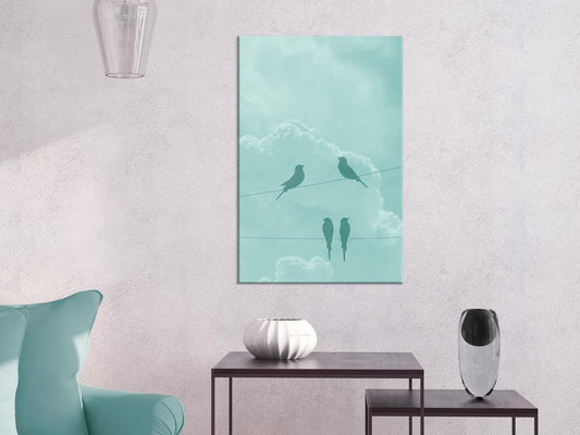 Canvas Print - Celadon Sky (1 Part) Vertical-ArtfulPrivacy-Wall Art Collection