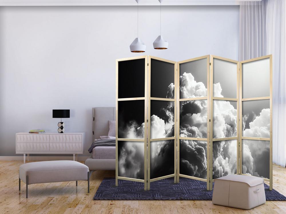 Japanese Room Divider - Clouds Like from Dreams: Let the Sun Illuminate Your Day – A Visual Feast