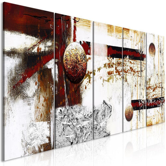 Canvas Print - Dynamics in Space (5 Parts) Narrow-ArtfulPrivacy-Wall Art Collection