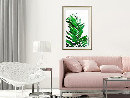 Botanical Wall Art - Emerald Palm-artwork for wall with acrylic glass protection