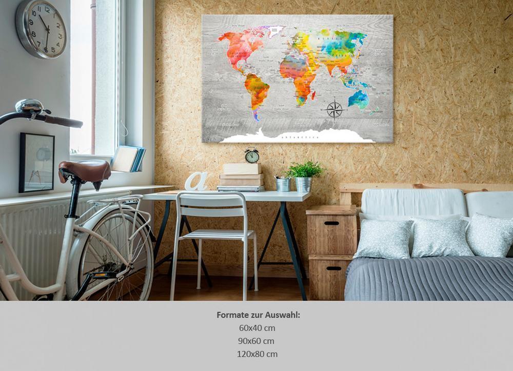 Cork board Canvas with design - Decorative Pinboard - Multicolored Travels-ArtfulPrivacy