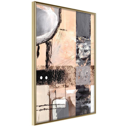 Abstract Poster Frame - Organized Mess-artwork for wall with acrylic glass protection