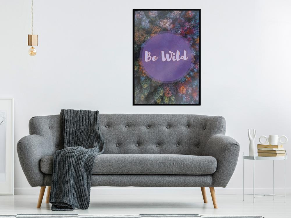 Typography Framed Art Print - Find Wildness in Yourself-artwork for wall with acrylic glass protection