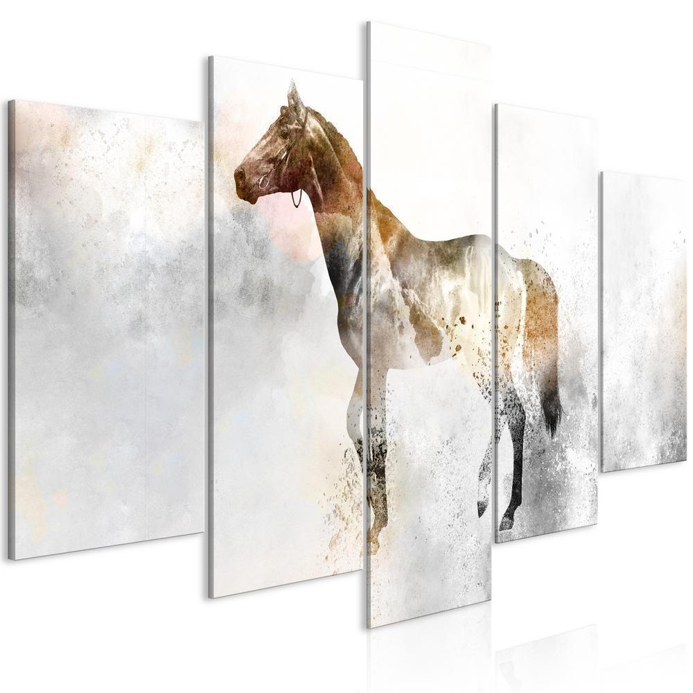 Canvas Print - Fiery Steed (5 Parts) Wide-ArtfulPrivacy-Wall Art Collection