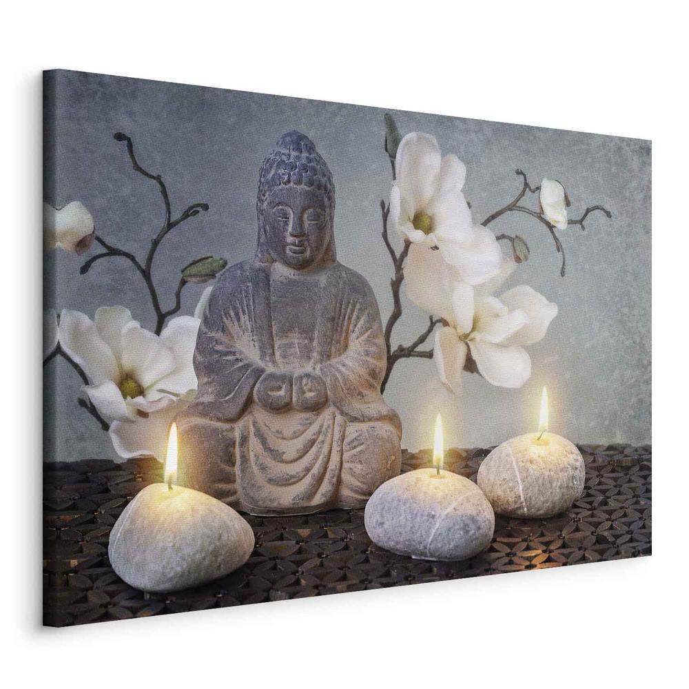 Canvas Print - Buddha and Stones (1 Part) Wide