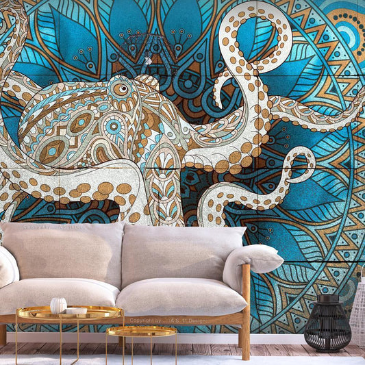 Wall Mural - Zen Octopus-Wall Murals-ArtfulPrivacy