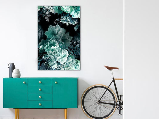 Canvas Print - Emerald Garden (1 Part) Vertical-ArtfulPrivacy-Wall Art Collection