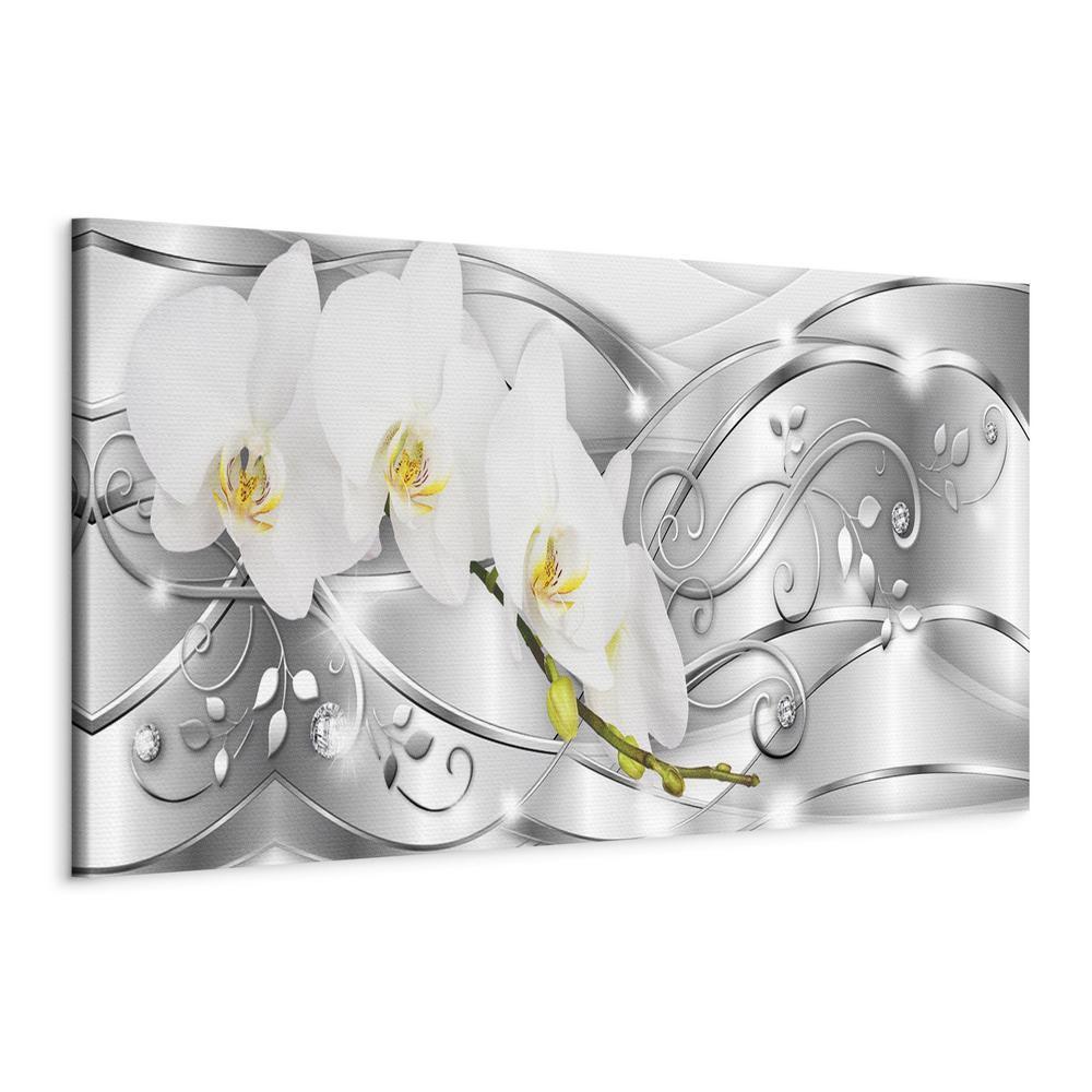 Canvas Print - Flowering (1 Part) Narrow Silver-ArtfulPrivacy-Wall Art Collection