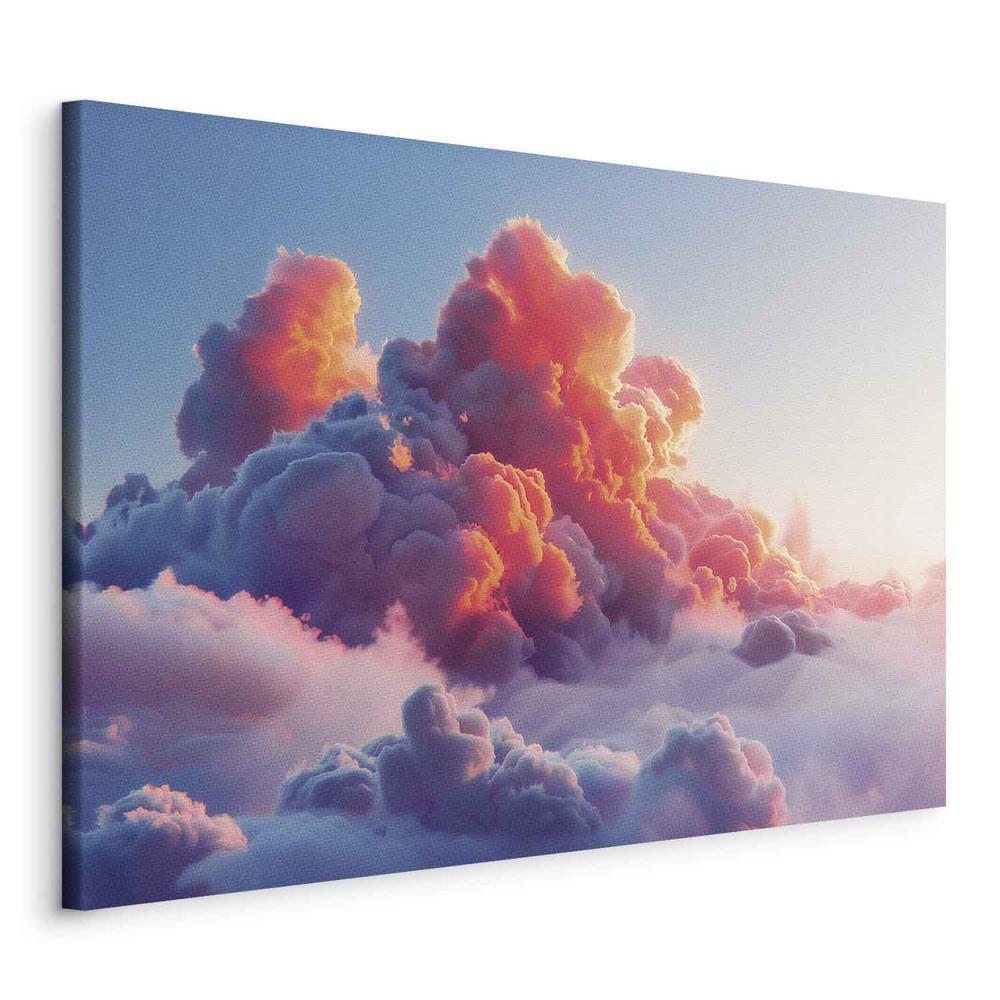 Canvas Print - Twilight Spectacle: Clouds in Shades of Pink and Violet