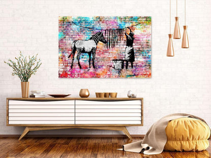 Canvas Print - Colourful Washing (1 Part) Wide-ArtfulPrivacy-Wall Art Collection