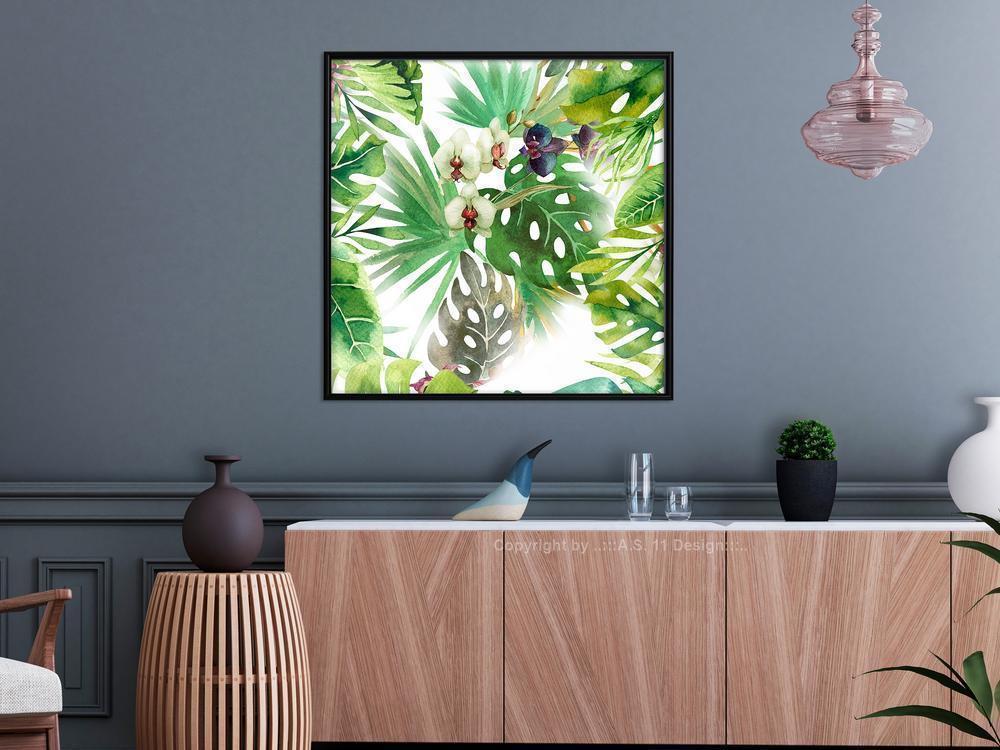 Botanical Wall Art - Monsteras, Inc. II (Square)-artwork for wall with acrylic glass protection